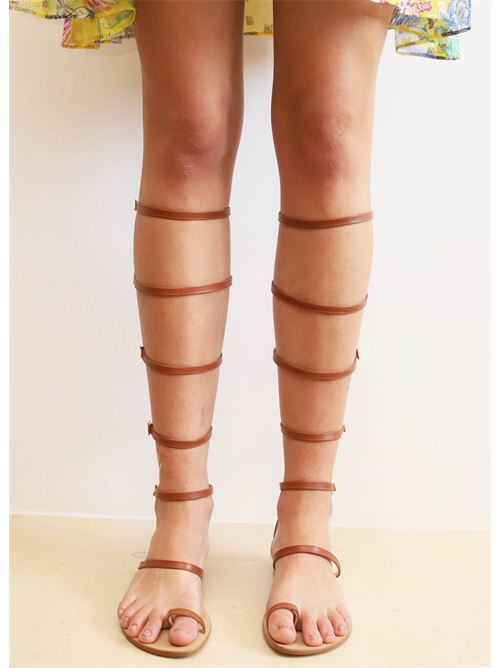 Leather lace up sandals Da Costanzo | STIVALECUOIO